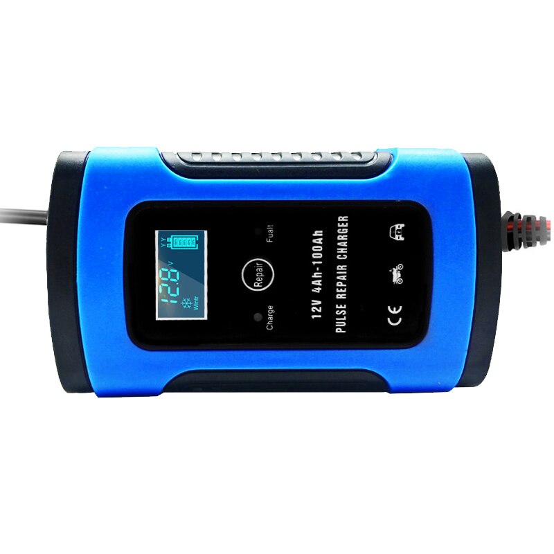 Full Automatic Car Battery-Charger 12V 6A Automobile Motorcycle Battery Charging Unit Intelligent Repair For Lead Acid Storage