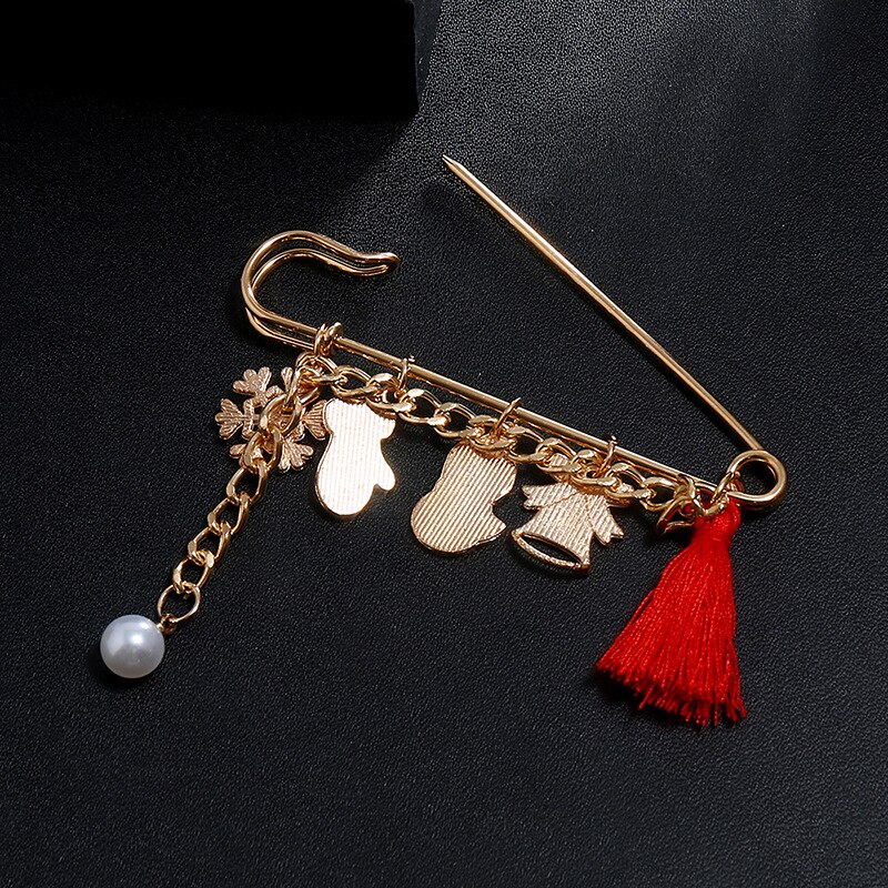 Mode Jaar Kerst Laarzen Broches Voor Vrouwen Kerst Pak Pins Vintage Sieraden Jas Jurk Accessoires