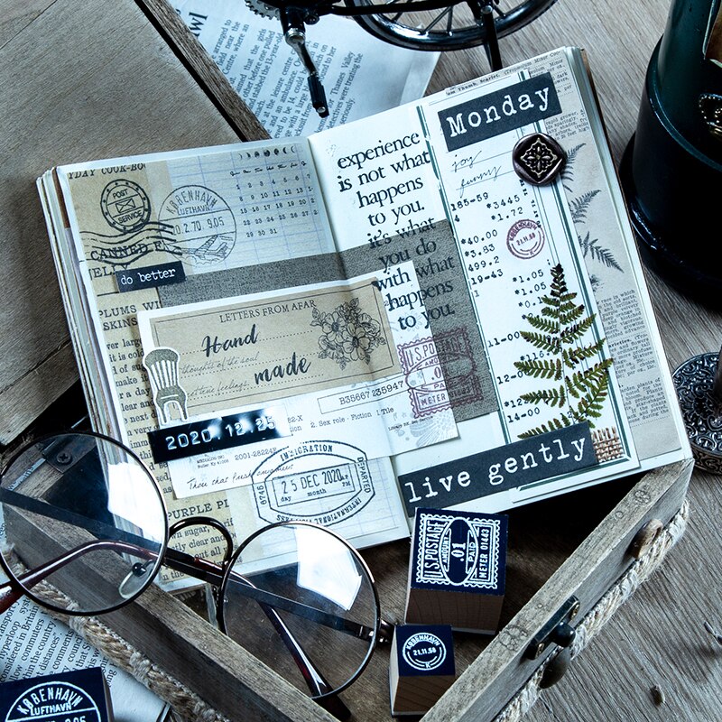 Vintage Stempel Collection Poststempel Label Houten Stempels Voor Scrapbooking Handgemaakte Kaart Diy Stempel Fotoalbum Craft