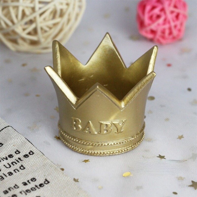 Mini Tiara Crown Princess Topper Resin Cake Toppers Birthday Kids Favors Cake Decorating Cupcake Topper for Wedding Decoration: baby 2