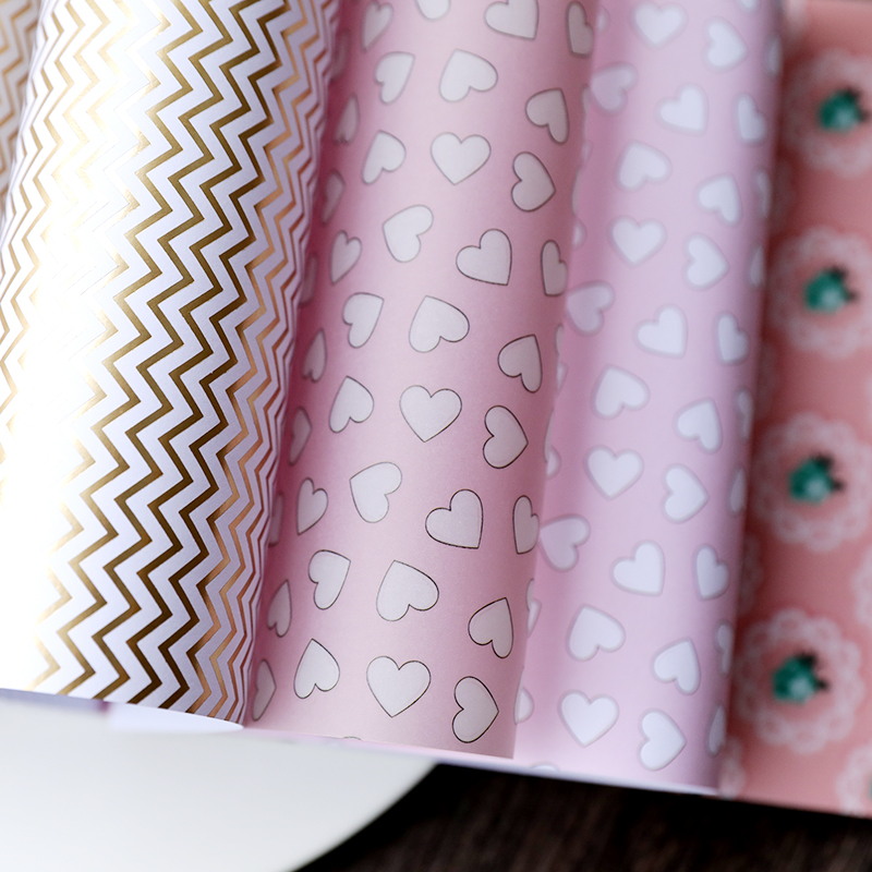 KSCRAFT 24pcs Single-side Printed Lovely Flowers pattern papercraft art paper handmade scrapbooking kit set book