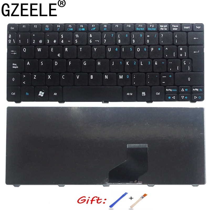 Tastiera spagnola per Acer Emachines ZE6 ZE7 PAV70 PAV01 PAV80 NAV50 350 em350 NAV51 355 em355 D255E AOD255E NAV70 POVE6 SP Nero
