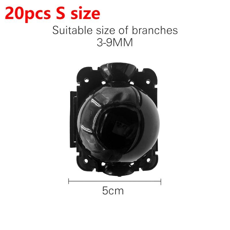 20pcs Reusable Plant Rooting Equipment Kit Cutting Grafting Rooting Box Tree Pressure Branch Rooting Propagator Breeding Ball: 20pcs S black