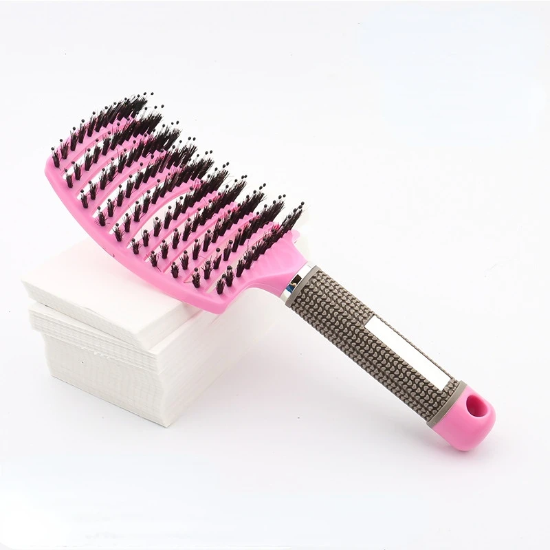 1 Uds. Cepillo de pelo Original, peine mágico para el cabello, cepillo para desenredar el cabello, peine para masaje de piojos, salón de peluquería enredado para mujeres: Marfíl