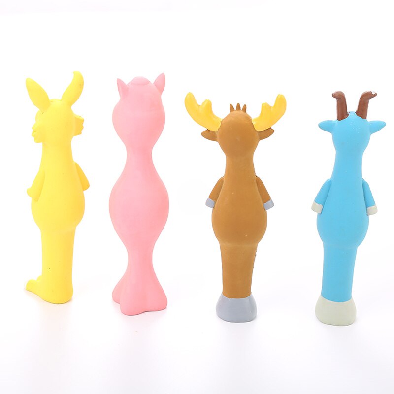 Hundegummi legetøj naturligt blødt gummi seigt slidstærkt hunde latex legetøj med squeaker hundelegetøj til små hunde