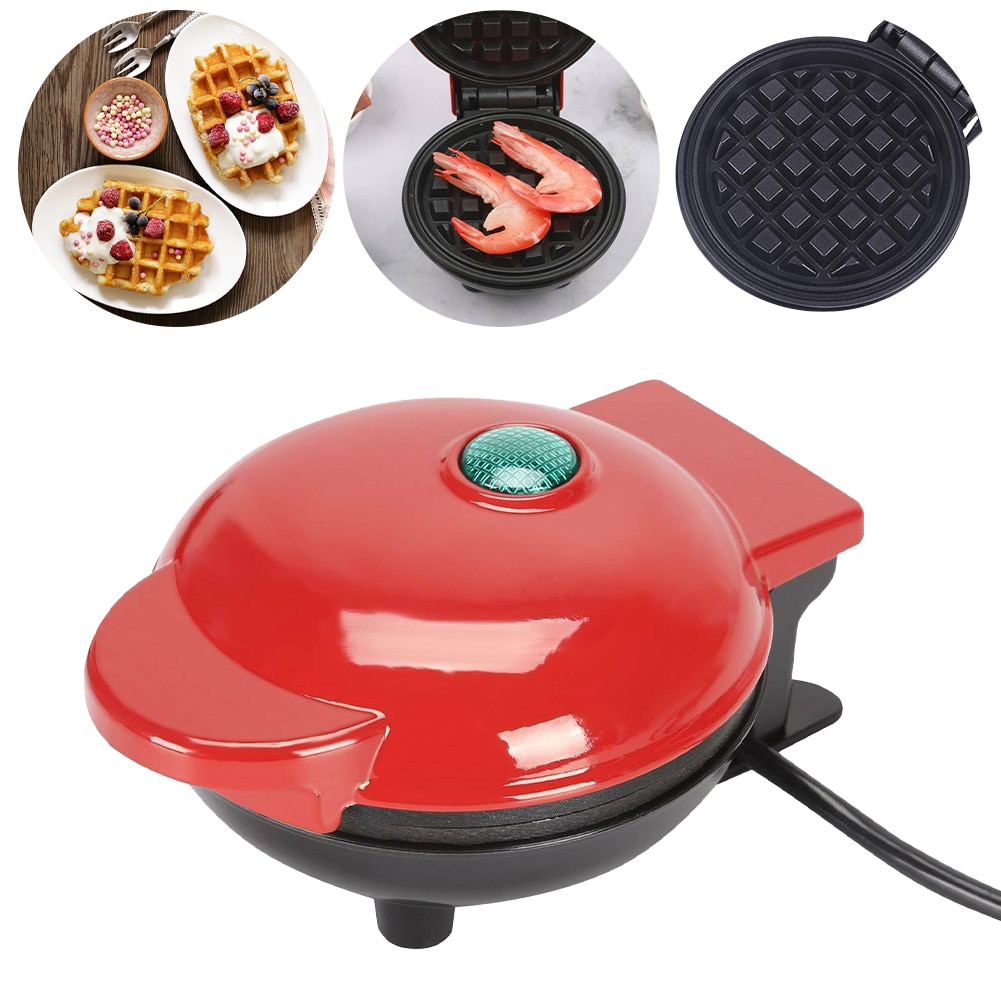 Mini máquina para hacer gofres antiadherente panqueques, máquina para aperitivos, suministros de cocina, máquina para hornear, gofrera, utensilios para hornear