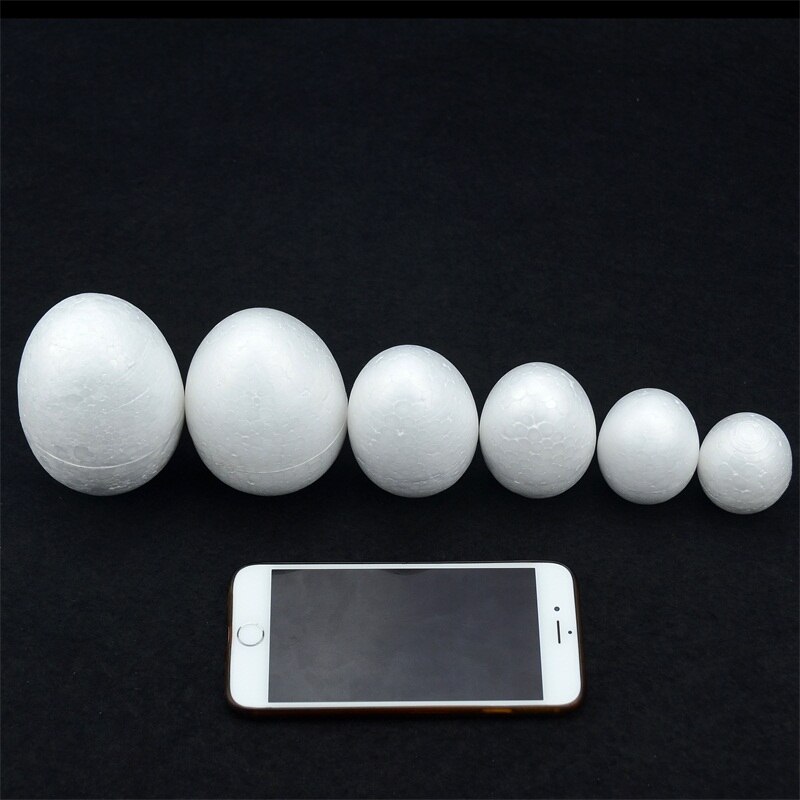 20 Stks/partij 10 CM Modelling Polystyreen Piepschuim Foam Ei Bal Wit Craft Ballen Voor DIY Kerstfeest Decoratie Levert