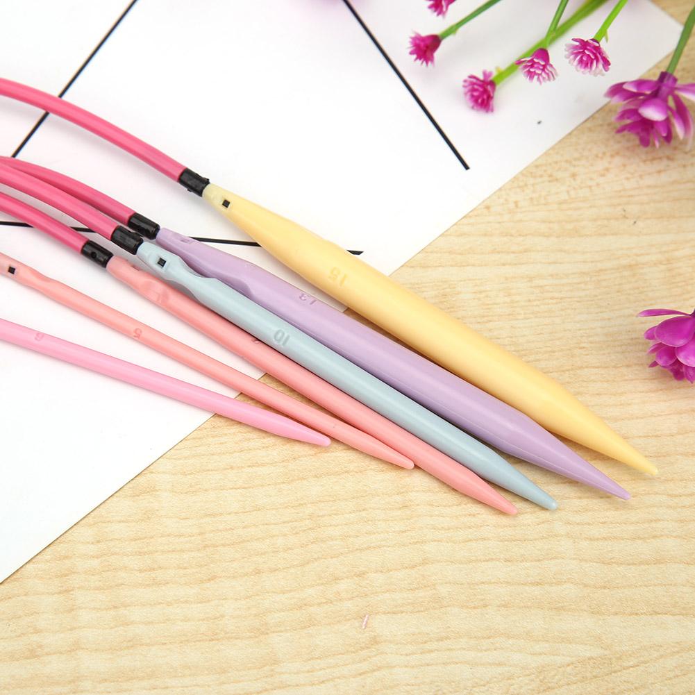 Circular Knitting Needles Set Circular Crochet Needles with Case for Any Crochet Patterns Weaving Craft Knitting Accessories