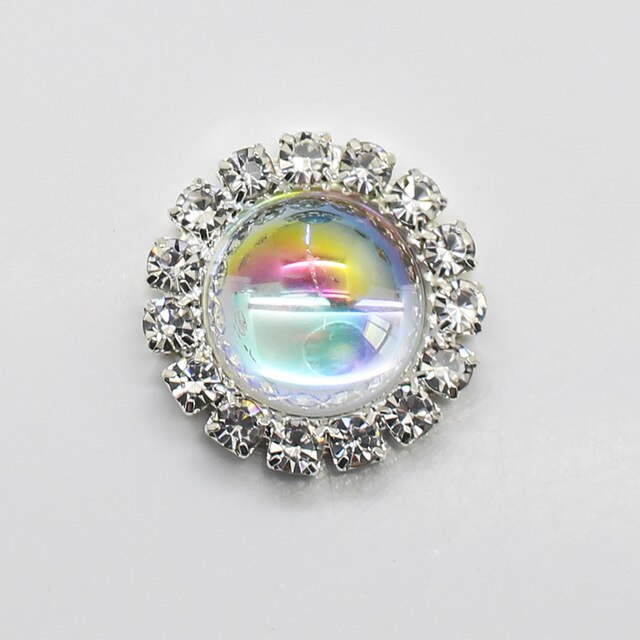 estilo, 10 Uds., cuentas brillantes de 15mm, accesorios redondos de joyería Diy, placa de diamantes de imitación, accesorios de ropa para invitación de boda: Rojo