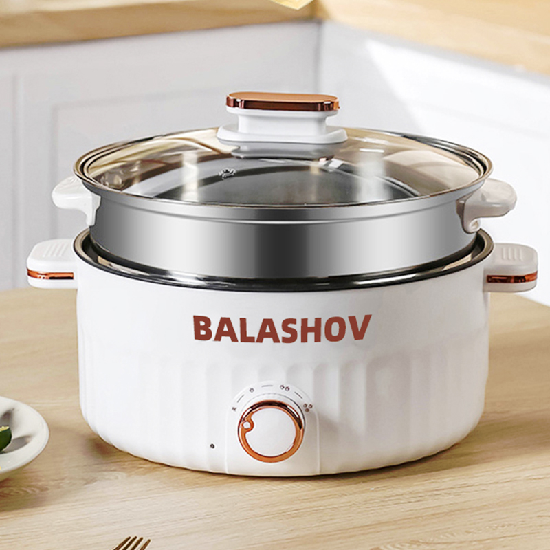 Elektrisch fornuis Slaapzaal Multi-fornuis Huishouden voor Pot Koken en Frituren en Dubbellaags Soepverwarmer Pot Fry EU /US-stekker
