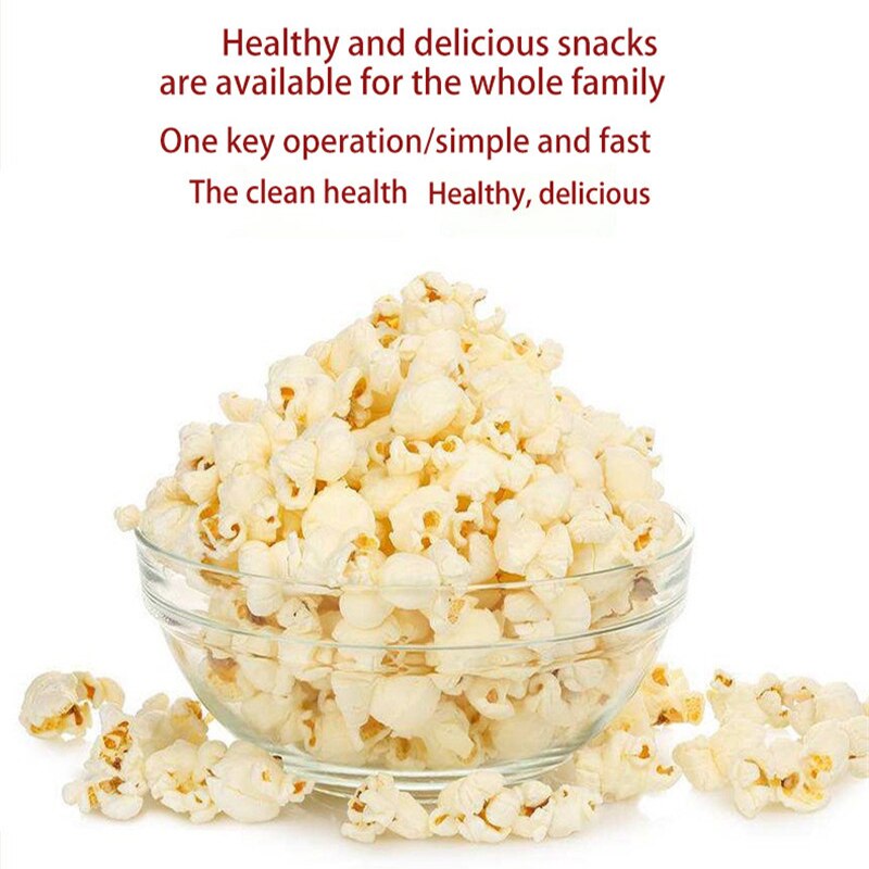 Home Mini Popcorn Machine 1200W Fully Automatic Air DIY Popcorn Machine Household Carnival Corn Popper Making Machine