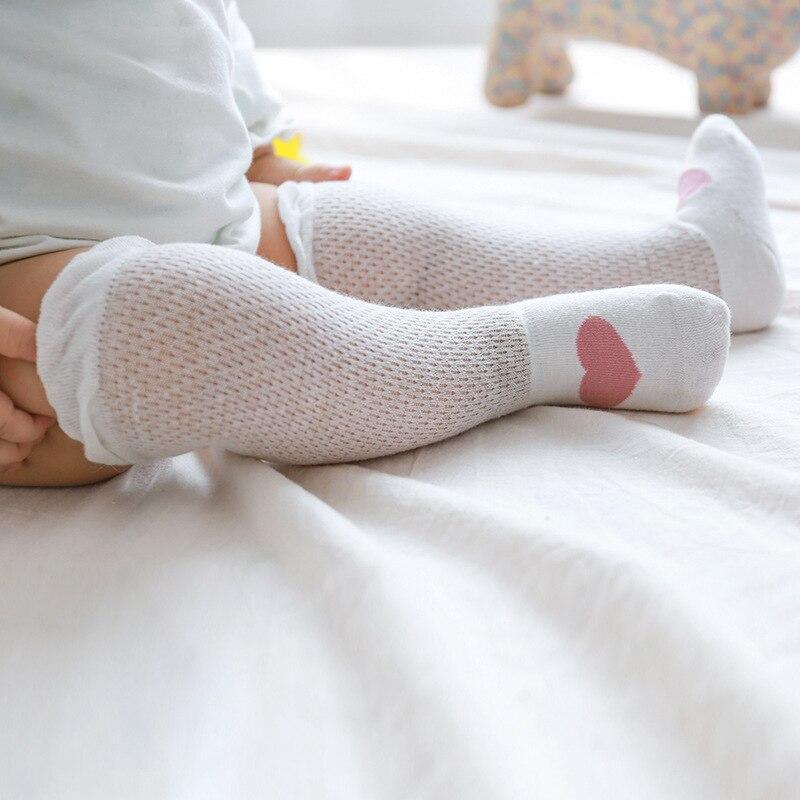 Sommer Dünne Baby Knie Nette Hohe Baumwolle Socken Gittergewebe Atmungsaktive Baby Socken Bein Wärmer Karikatur freundlicher Kleinkind Socken für 0-3Y
