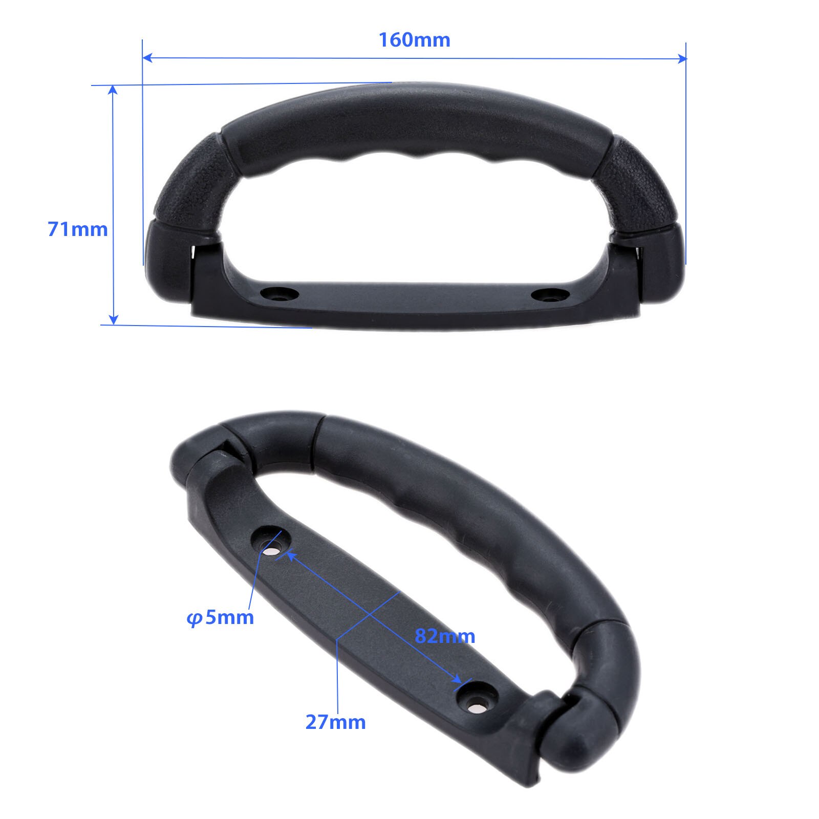 1Pc Plastic Luggage Suitcase Case Box Pull Replacement Carrying Handle Strap Air Bags Box Accessories 108/125/160mm: C