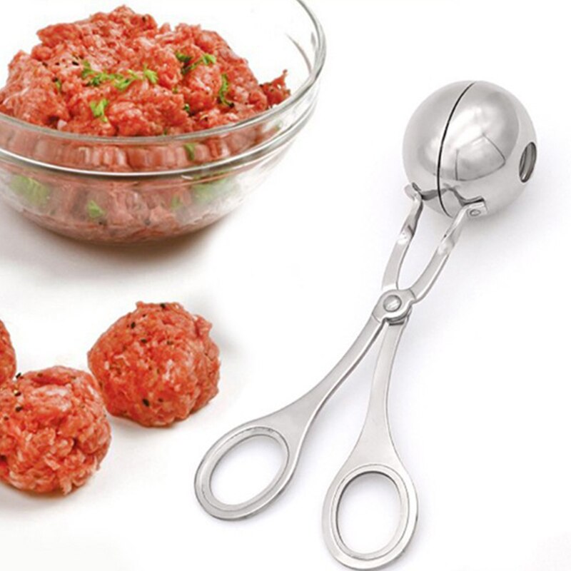 Kök rostfritt stål köttbullar form fyllda köttbullar skopa clip gör det själv fisk kött ris boll maker kök tillbehör
