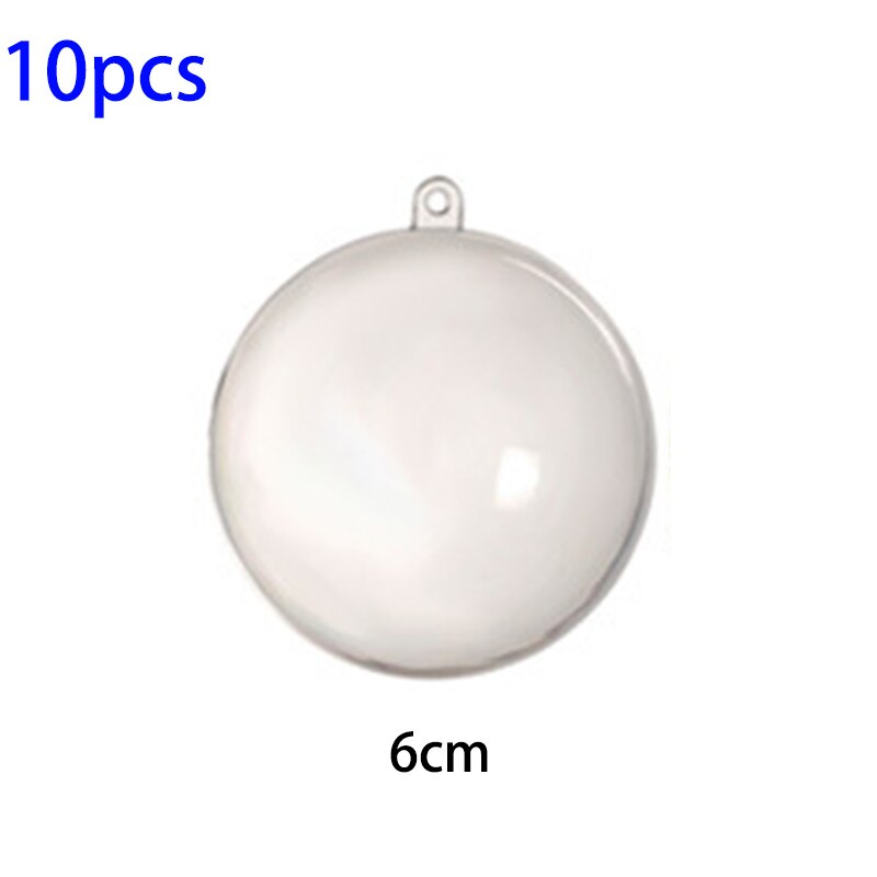 10Pcs Transparant Kerstballen Kerstballen Invulbare Xmas Boom Decoratie Display