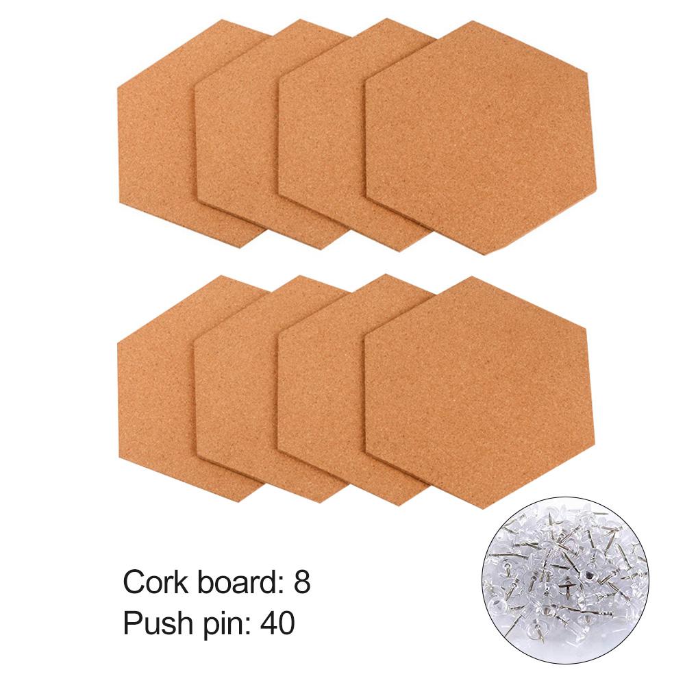 8 stuks Soft Board Houten Fotowand Verwisselbare Mark Nummers Tekens Message Boards met 40PCS Push Pin voor Thuis kantoor Borden: Default Title