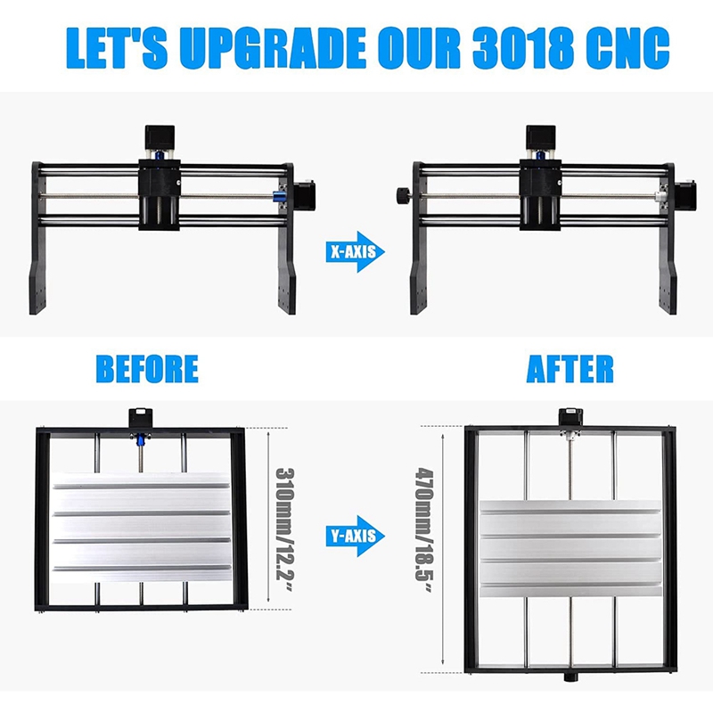 3018 Cnc Upgrade Kit Voor X-As Upgrade En Y-As Extension