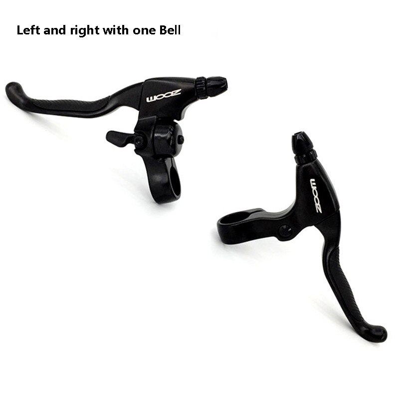 ZOOM MTB V-brake Disc Brakes Aluminum Alloy Disc Brakes Lever with Bell Mountain Bike Bicycle Brake Handle Crank Ring: pair with one bell