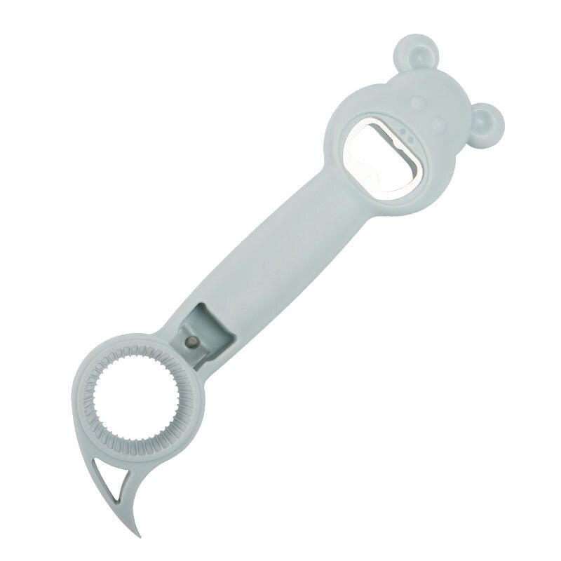 Household Multifunctional Bottle Opener, Safe Non-slip, Labor-saving Canned Bottle Capper, Kitchen Gadget: 4   light blue