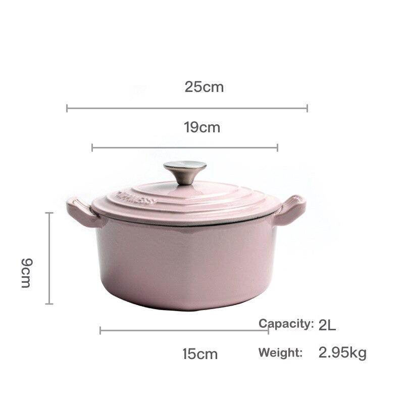 Steelpan Emaille Pot Non-stick Pot Hartvormige Kookgerei Gietijzeren Pot Keuken Accessoires Koken Gereedschap