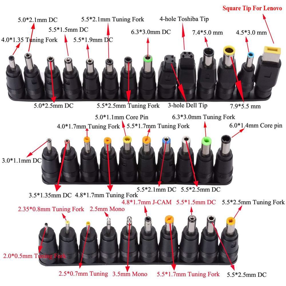 Universal 34Tips 120W 12V Notebook Charger Power Adapter for Laptop Mobile Car Adjustable Portable Charger Laptops US Plug