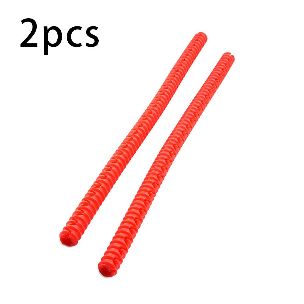 Silicone Threaded Oven Shelf Edge Protector Guard High Temperature Heat Resistant Strip Rack Shield Burn Protector Rack Cover: 2pcs red