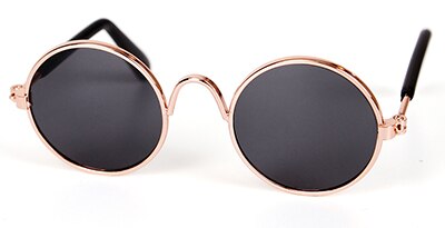 Słodkie zwierzątko kot okulary dla psów okulary przeciwsłoneczne dla mały placki kocie oko-nosić zdjęcia akcesoria dla zwierząt 1PC: czarny