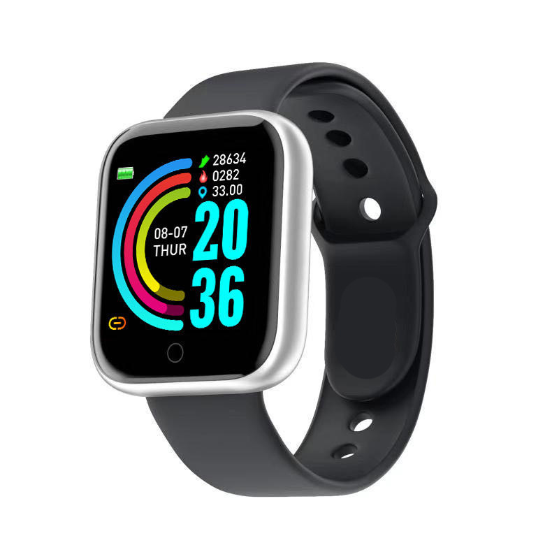 Nuovo Y68 Smart Watch Schermo a colori Conteggio passi Modalità multi sport Promemoria messaggio Fotografia Musica Telecomando Smart Band: green