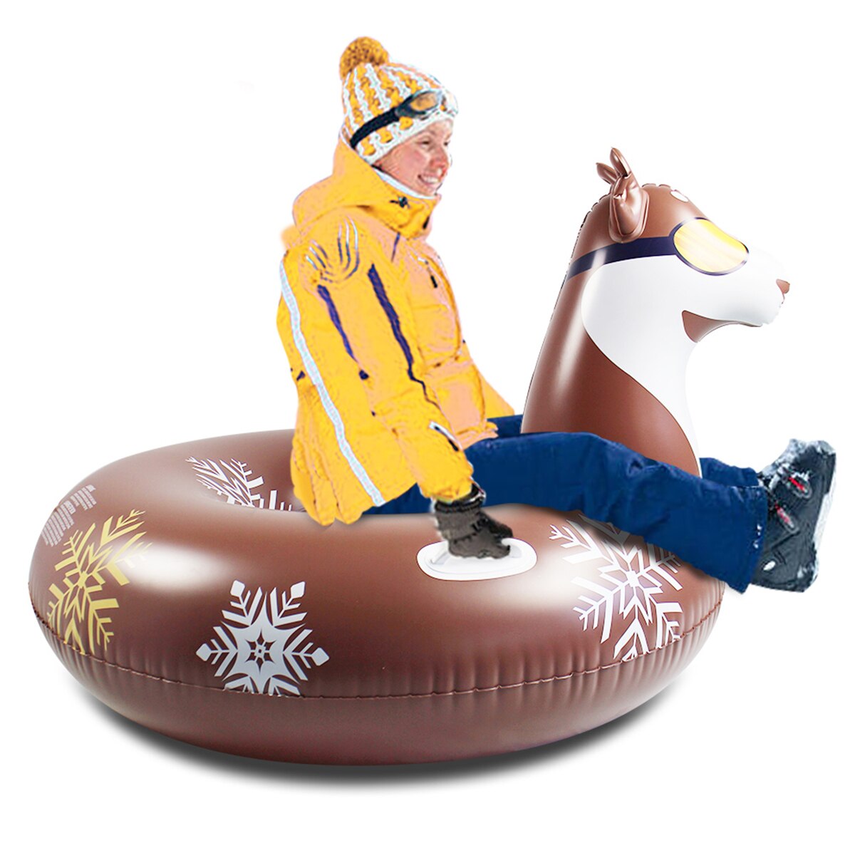 Pvc Husky Winter Multifunctionele Sneeuw Buis Opblaasbare Slee Zomer Zwembad Float Met Grip Handvatten Voor Volwassenen 117x87cm