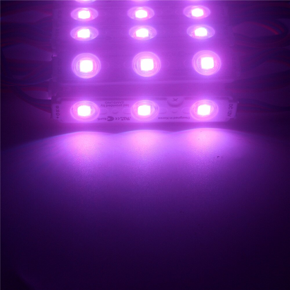 20pcs/lot 5050 Chip 3 LED Injection Module Lighting 12V IP67 Waterproof 4pin RGB Led Modules Ultra Bright Sign Strip Backlight