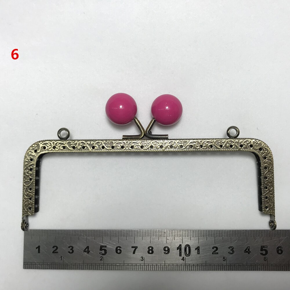 15.5cm gekartelde rechte rand kleurrijke snoep kus gesp vrouwen handtas hardware diy metalen portemonnee frame sluiting 10 stuks/partij