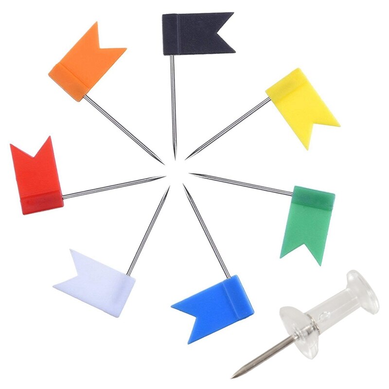 200 Pcs Push Pin Thumb Tack Drawing Cork Board Office Pushpin-11Mm X 18Mm X 24Mm & 23 X 9Mm