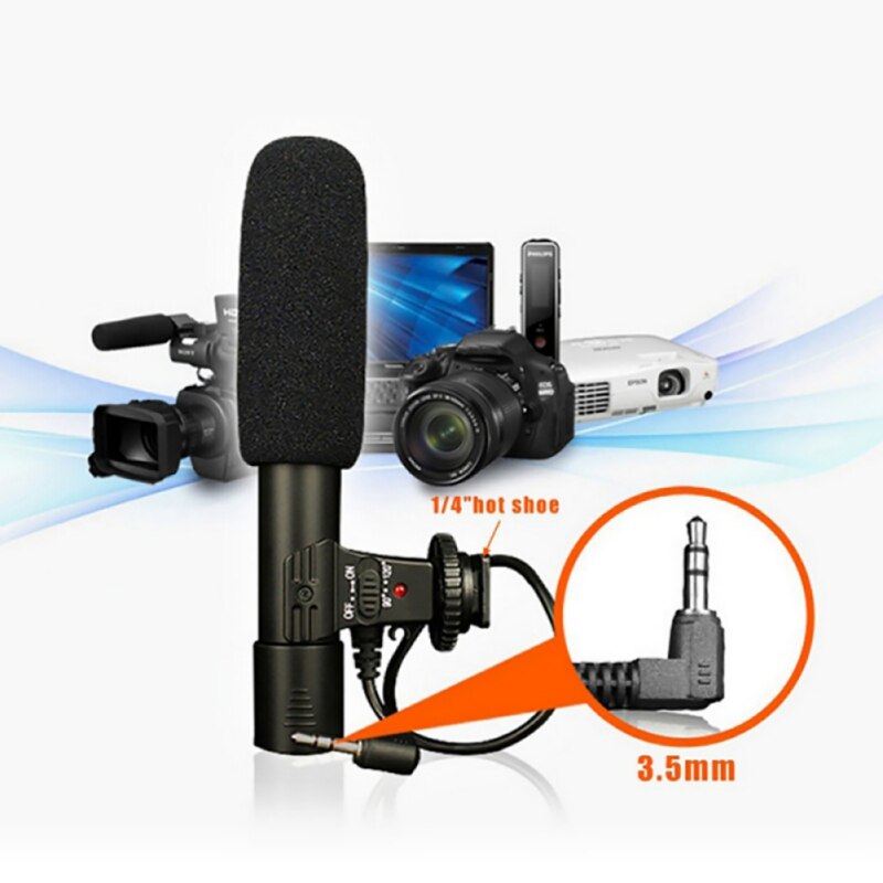 MIC-01Computer Condenser Microphone Wired Uni-directional Microphones For SLR Cameras DV Camcorder Projector Interview Recording