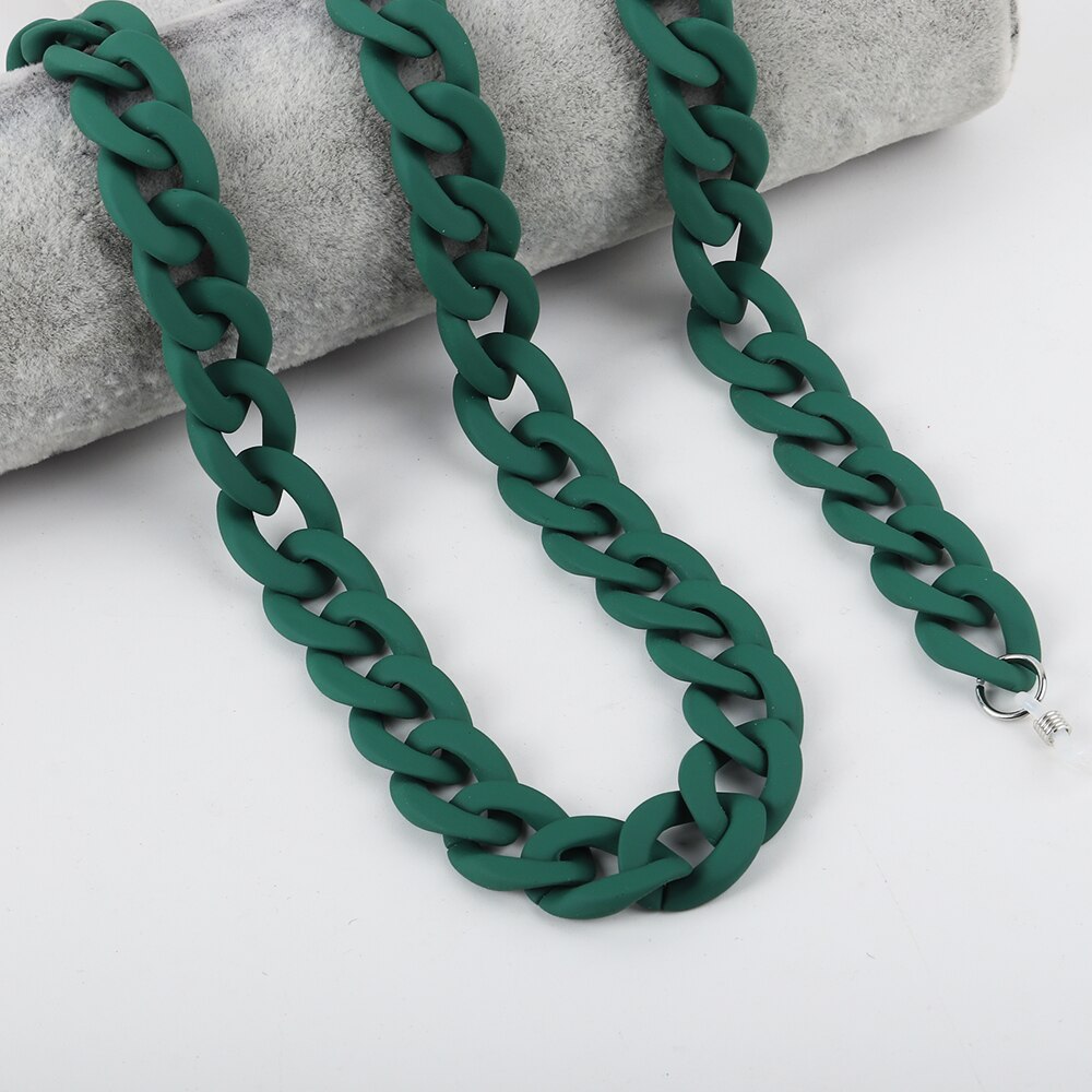 Matte Farbe Acryl Sonnenbrille Ketten Für Frauen Männer Lesebrille Ketten Brillen Kabel Halter Neck Kette Strap Lanyard: Gelb