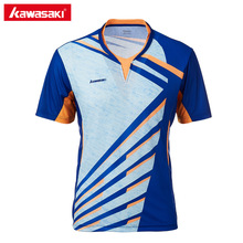 Camiseta de Bádminton de manga corta con cuello en V para hombre de Kawasaki, camiseta de tenis para hombre, ropa deportiva al aire libre, ST-T1013