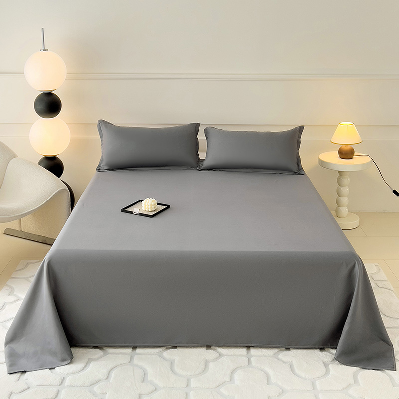 1-teiliges Bettlaken für Doppelbett, einfarbig, einfarbig, Bettlaken, Einzel-/Königin-/König-Flachbettlaken, weiche Bettwäsche für zu Hause