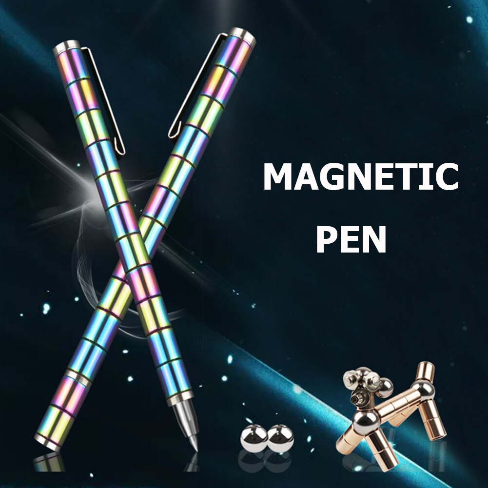 Magnetische Polar Pen Metal Fun Magneet Denken Inkt Pen Creatieve Kantoorbenodigdheden Polar Condensator Magneet Schrijven Levert