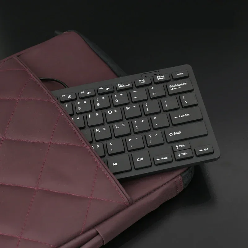 Computertoetsenbord Mini Dun 78-toetsen Toetsenbord USB Bedraad Draagbaar toetsenbord Mute voor desktopcomputer Laptop