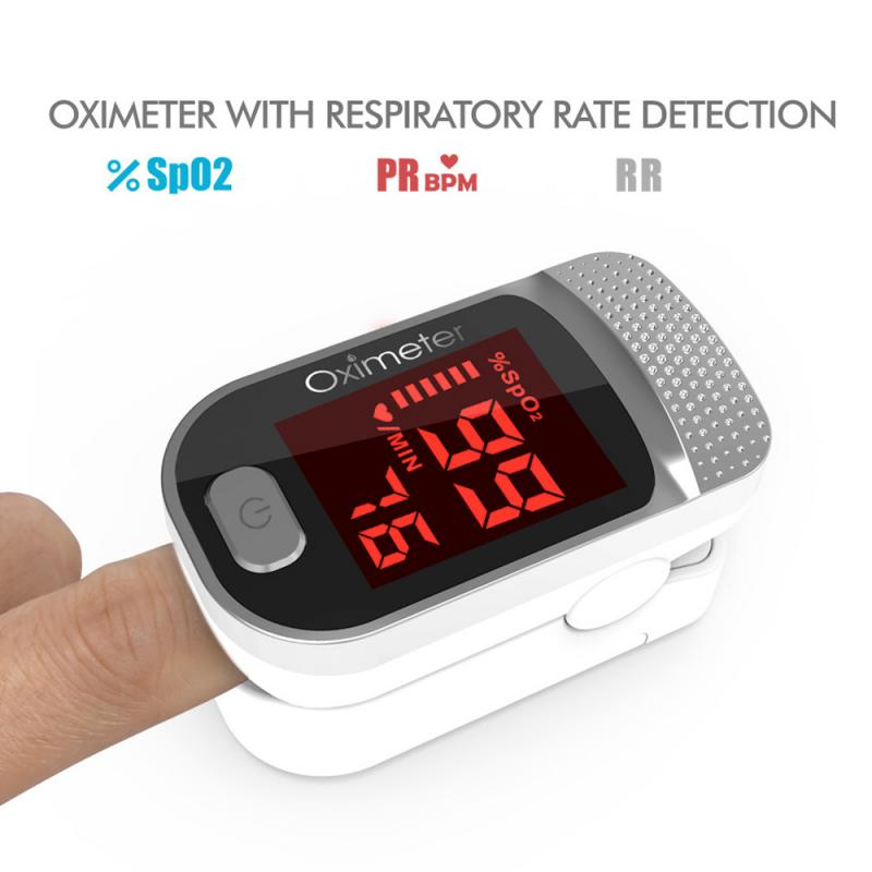 Finger Clip Oximeter Finger Pulse Oximetry Monitor LED Display Respiratory Rate Heart Rate Monitor