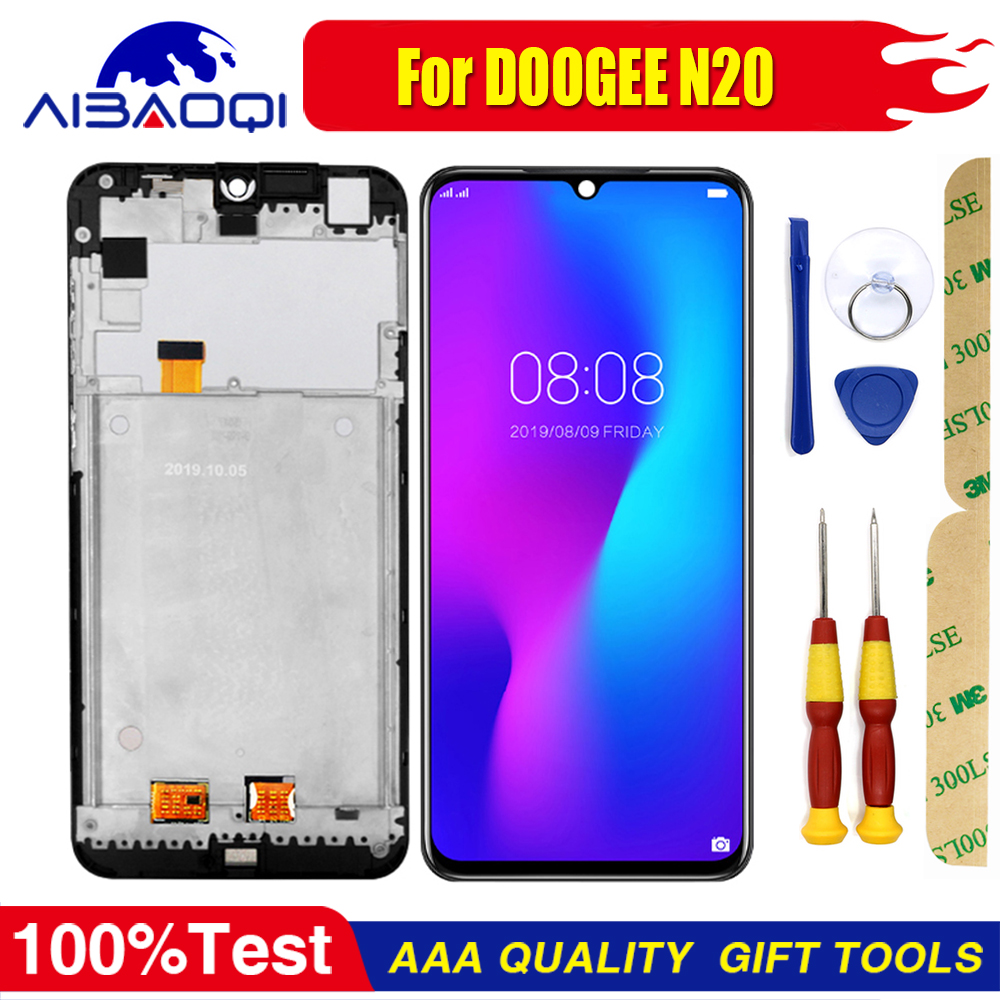 Neue Original Touchscreen LCD Display Für DOOGEE N20 Y9 Plus Mit Rahmen Ersatz Teile + Zerlegen Werkzeug + 3M Klebstoff