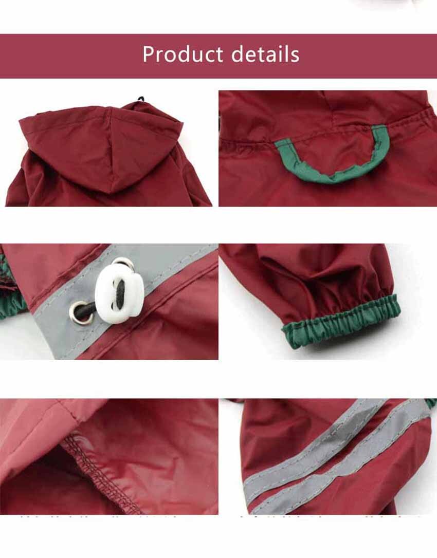 Hunde Sommer Tuch Regenmäntel Mit Kapuze Regenmantel Gesamt Hunde Katzen Wasserdichte Material Reflektieren Licht Jacken für klein Mittel Hund