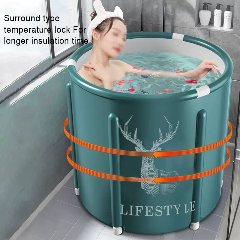 Cubo de bañera plegable portátil, gran capacidad, baño de hielo, ducha de invierno, instalación gratuita, baño para adultos y bebés