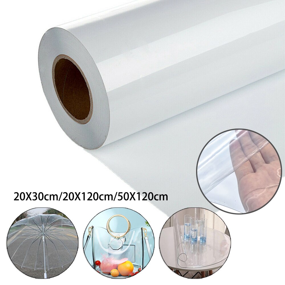 Super tyg diy plast genomskinlig pvc film film fönster tyg