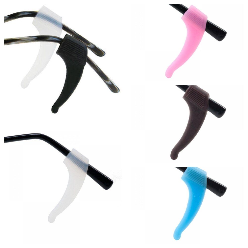 Eyewear Ear Hook Silicone Eyeglass Temple Tip For Glasses Spectacles Anti Slip, Ear Hook Grip Soft Anti-Slip Ear Hook Leg