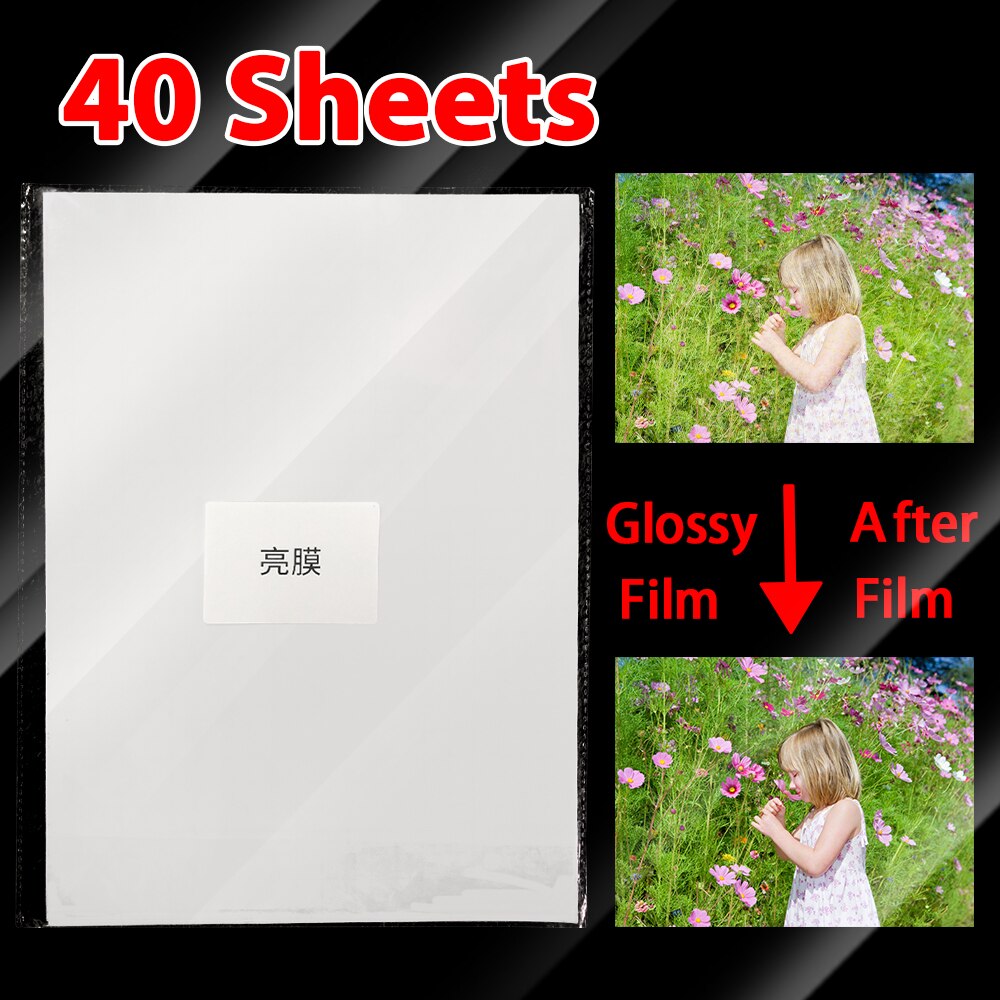40 arkuszy holograficzna folia piaskowa czarny w gwiazdy zimna folia laminacyjna powrót wytłaczanie na gorąco na papierze na zdjęciu folia do laminowania to karta DIY: 40-Glossy Film
