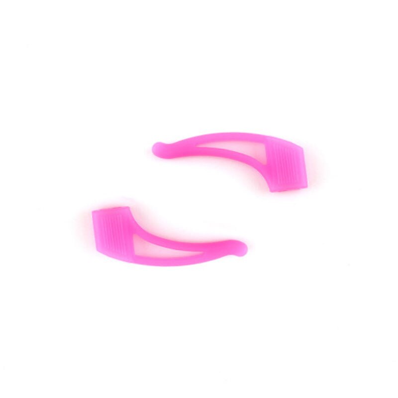 1 Paar Effen Kleur Siliconen Anti-Slip Brillen Houder Voor Kinderen Zonnebril Of Leesbril Oor Grip Haken 12 kleuren: rose red