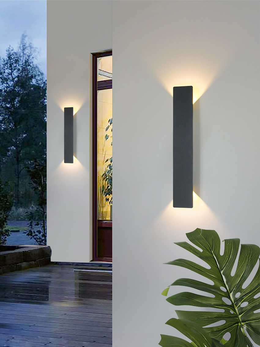 Modern led vattentät utomhusvägglampa  ip65 aluminium upp- och ner-lampa 6w/18w/24w inomhusdekorativ belysning