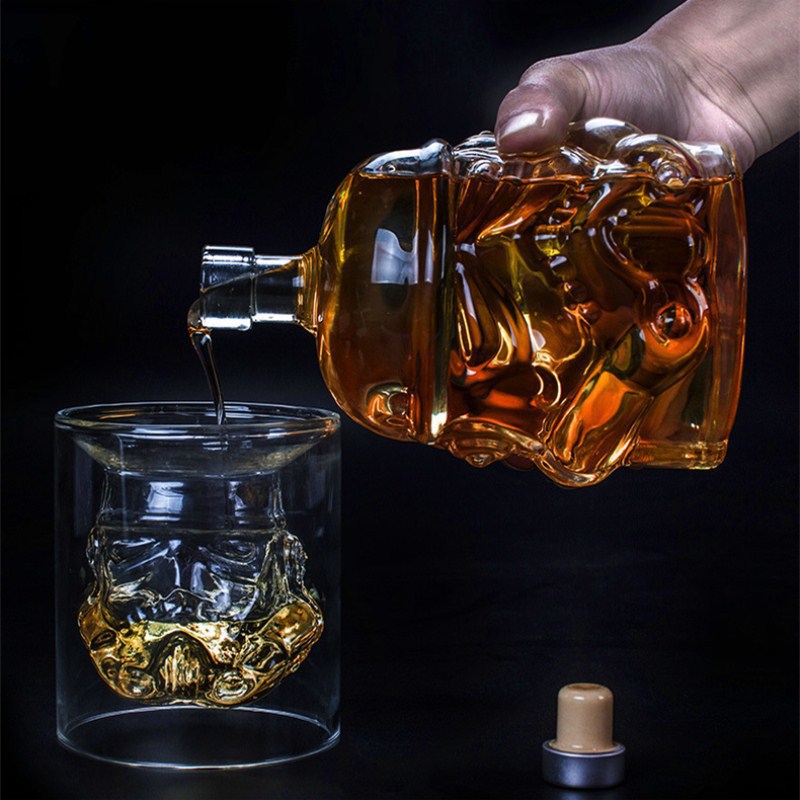 Vinglas sæt whisky karaffel whisky glas kop vinglas tilbehør mænd samurai glas vinflaske