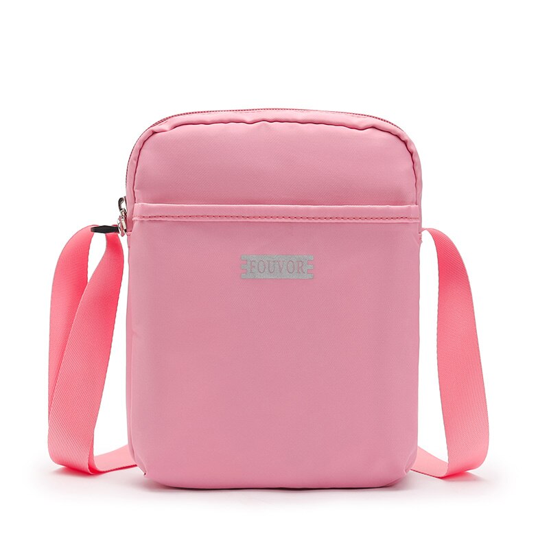 Fouvor Leuke Kleine Tas Vrouwelijke Vrouwelijke Tas Canvas Schoudertas Kleine Verse En Trendy Student Messenger Bag 2957-01: pink