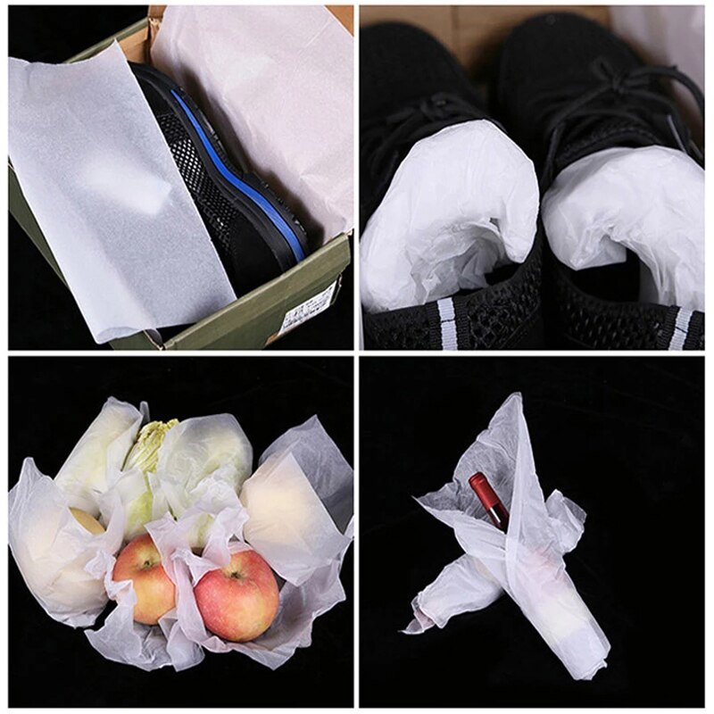100 fogli/pacco fodera in carta velina per abbigliamento camicia scarpe fai da te fatti a mano A4 traslucido carta da imballaggio per vino confezione regalo